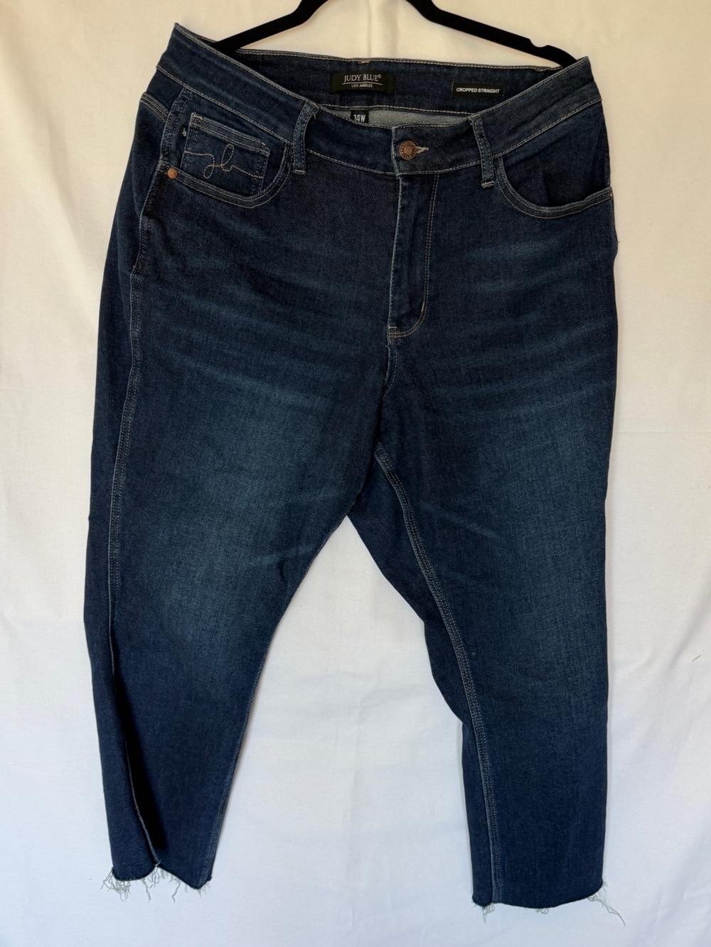 Judy Blue Dark Blue Women’s Jeans - Classic Denim straight Crop Fit 14W LIKE NEW